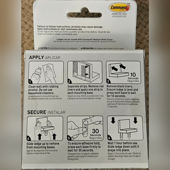 Command Display Ledges, NWT, Slate - Picture 5 of 7